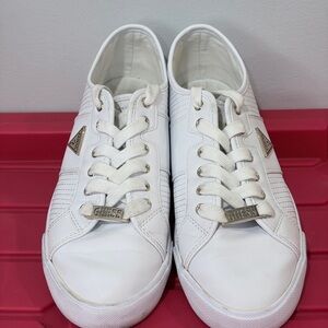 GUESS Women's White Lace-Up Sneakers Tennis Shoes size 10